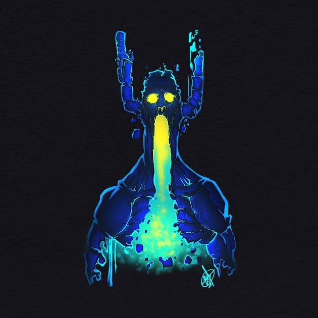 NEON LIGHT SCREAM by BrianJDrawings